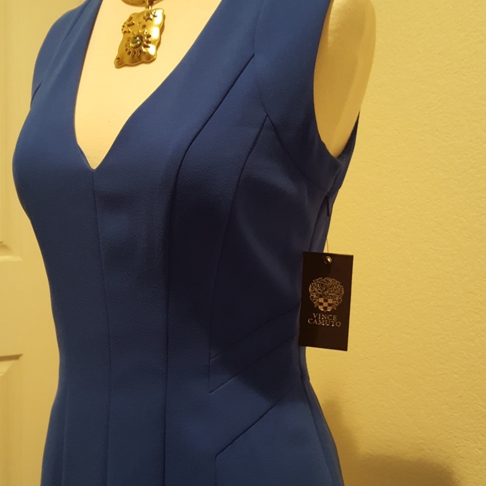 NWT Vince Camuto Cobalt Blue Dress 2 - Picture 4 of 7
